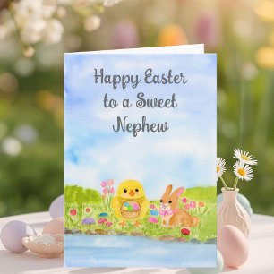 Nephew Happy Easter Baby Chick  Card