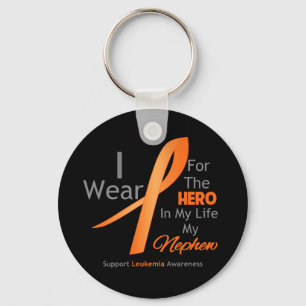 Nephew - Hero in My Life - Leukemia Keychain