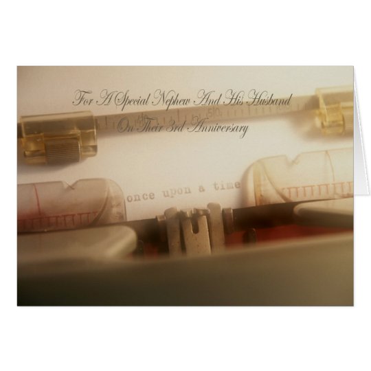 Nephew & His Husband 3rd Anniversary Card