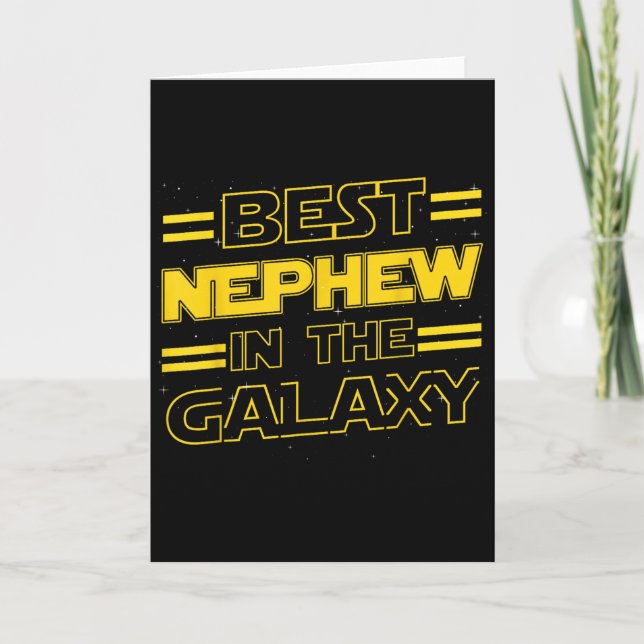 Nephew In The Galaxy Funny Fathers Day Gift For Me Card (Front)