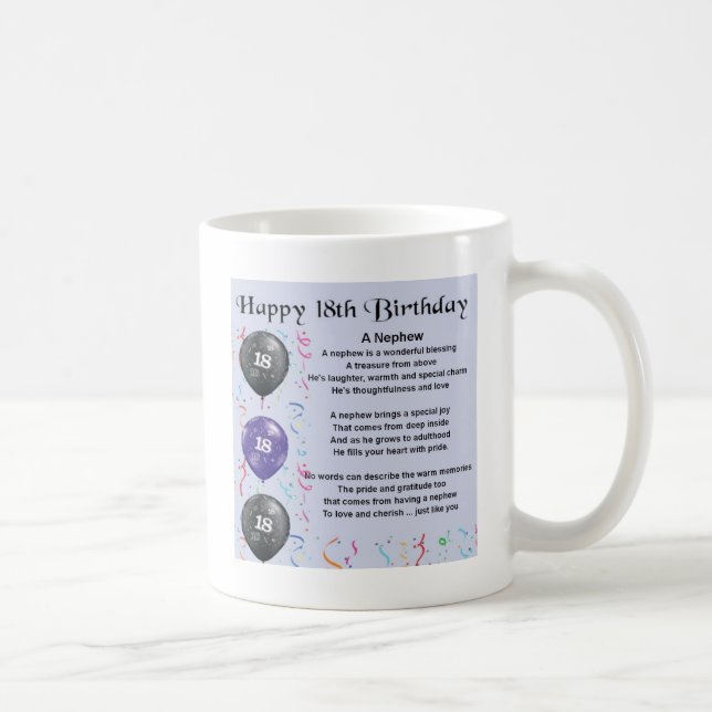 Nephew Poem  -  18th Birthday Coffee Mug (Right)