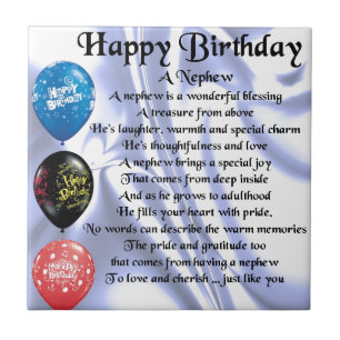 Nephew Poem - Happy Birthday Tile