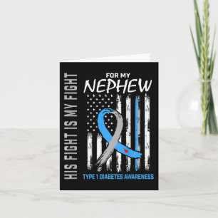 Nephew Type One Diabetes Awareness American Flag B Card