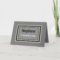 NEPHEW Usher Wedding Invitation - Silver and Black
