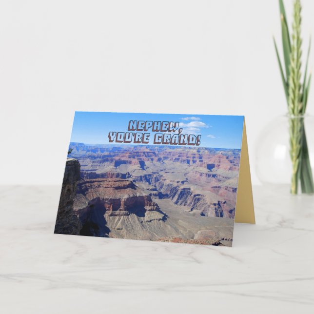 Nephew, You're Grand! Grand Canyon Birthday Card (Front)