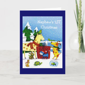 Nephew's 1ST Christmas - Greeting Card