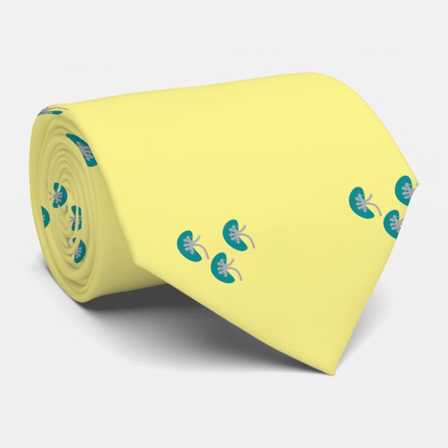 Nephrologist Artsy Kidneys Yellow Tie (Rolled)