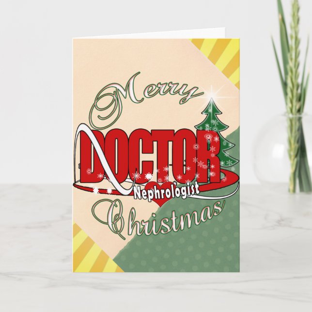 NEPHROLOGIST DOCTOR CHRISTMAS HOLIDAY CARD (Front)