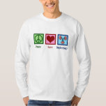 Nephrologist Peace Love Nephrology Office T-Shirt<br><div class="desc">A beautiful nephrologist gift for a kidney specialist. Peace Love Nephrology design for your favorite doctor or nurse in that medical department featuring a peace sign,  heart,  and a drawing of pink kidneys.</div>