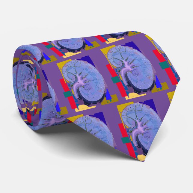 Nephrologist The Kidney Purple Tie (Rolled)