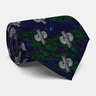 Nephrologist Tie Unique Artsy Design Blue Green