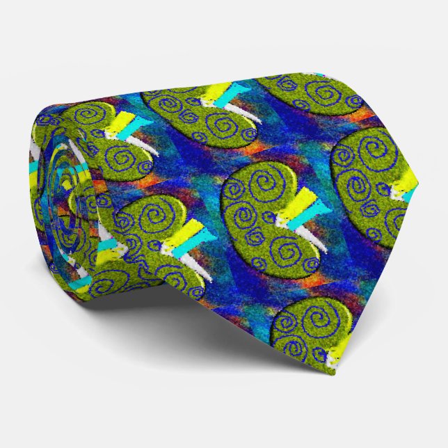 Nephrologist Tie Unique Artsy Kidney Design Green (Rolled)