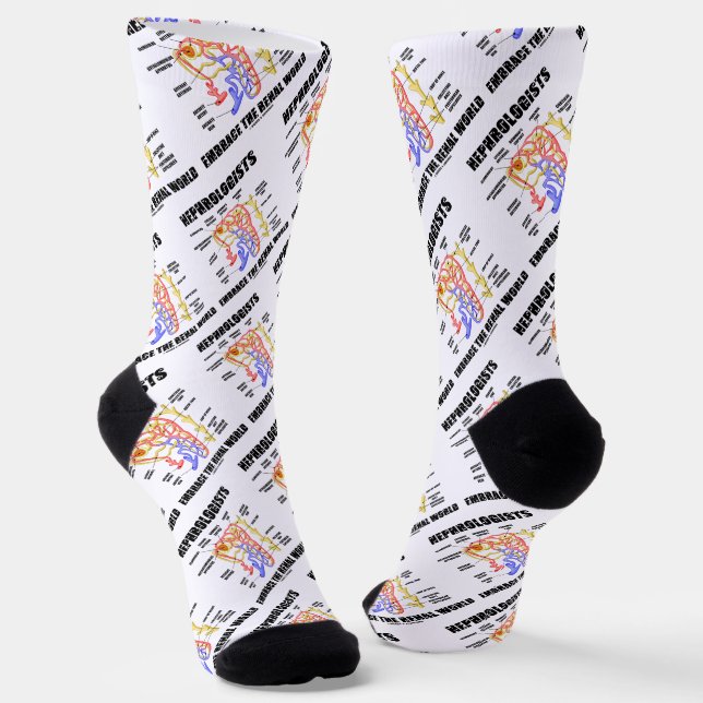 Nephrologists Embrace The Renal World Nephron Socks (Angled)