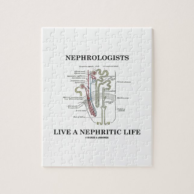 Nephrologists Live A Nephritic Life (Nephron) Jigsaw Puzzle (Vertical)