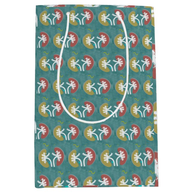 Nephrology Artsy Kidney Design  Medium Gift Bag (Front)