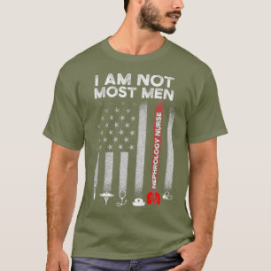 Nephrology Nurse Men USA Flag Dialysis Nursing T-Shirt