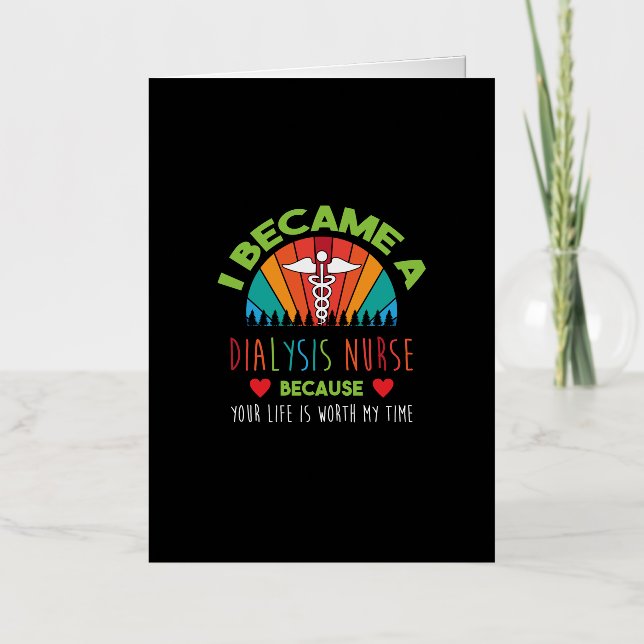 Nephrology Nurse Quote Dialysis Registered Nurse Foil Greeting Card (Front)