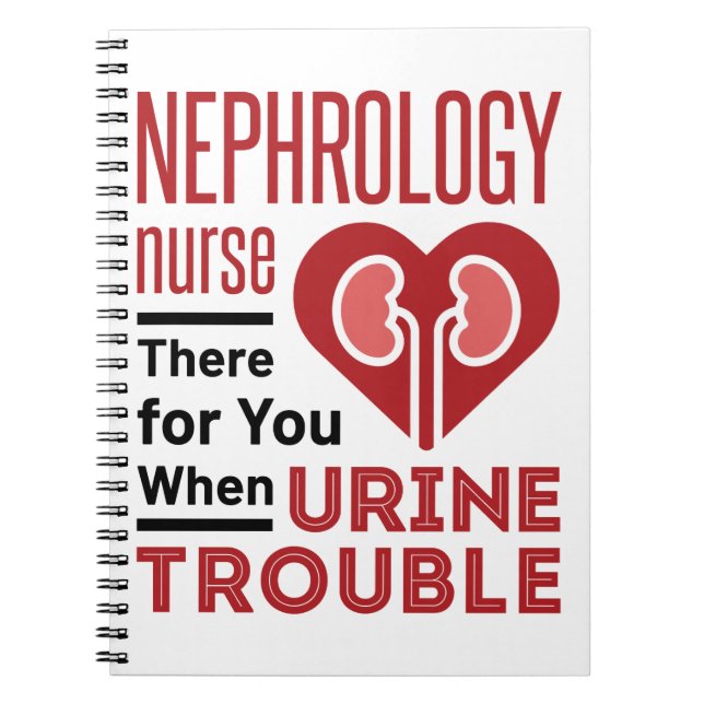 Nephrology Nurse There For You When Urine Trouble Notebook (Front)