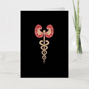 Nephrology Renal Dialysis Design Gift Kidneys With Foil Greeting Card