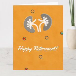 Nephrology Retirement Artsy Kidney Design  Card