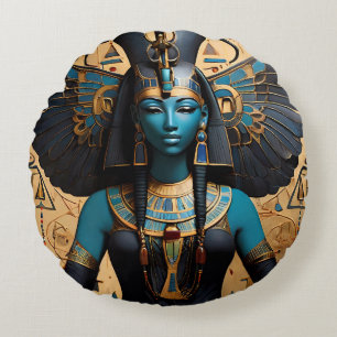 Nephthys the goddess of mourning round pillow