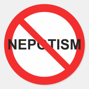 Nepotism Classic Round Sticker