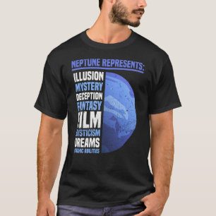Neptune Astrology Spirituality Neptune Planet T-Shirt