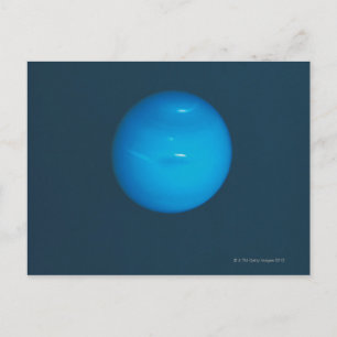 Neptune, dynamic blue-green atmosphere postcard