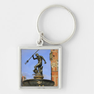 Neptune Fountain in Gdansk Keychain