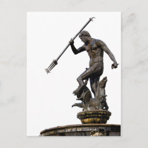Neptune God of the Sea Statue Postcard