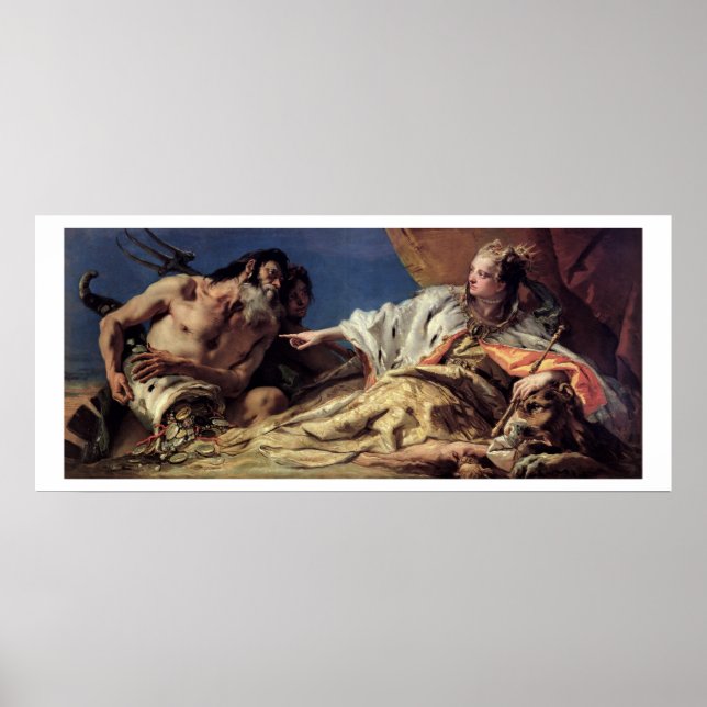 Neptune offering gifts to Venice (ceiling fresco) Poster (Front)