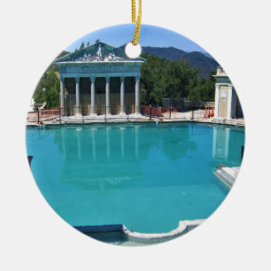 Neptune Pool at Hearst Castle, San Simeon, CA Ceramic Ornament