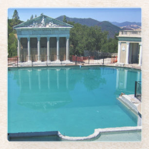 Neptune Pool at Hearst Castle, San Simeon, CA Glass Coaster