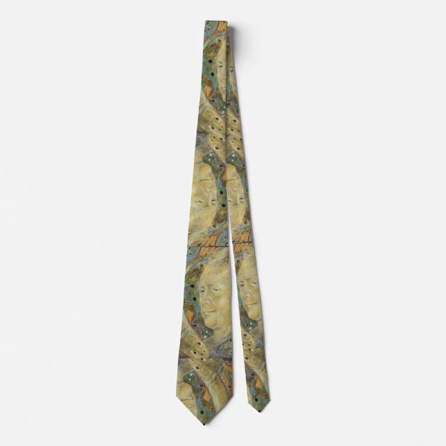 Neptune Poseidon Fantasy Fish Ocean Maureen Girard Tie (Front)
