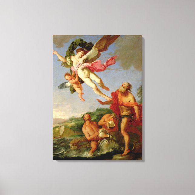 Neptune Pursuing Coronis, 1665-70 (oil on canvas) Canvas Print (Front)