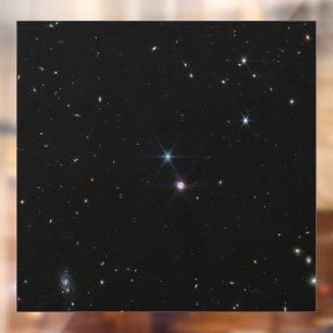 Neptune Ring System hundreds of galaxies Webb Window Cling