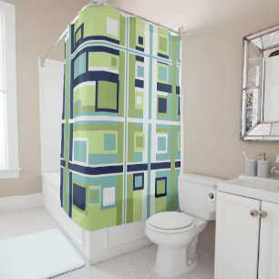 Neptune, Seashell, Green and Navy Stripes