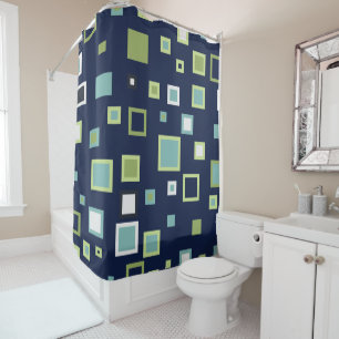 Neptune, Seashell, Green and Navy Stripes