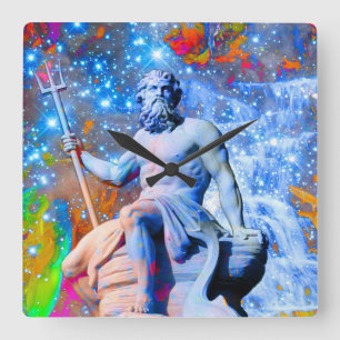 Neptune Square Wall Clock
