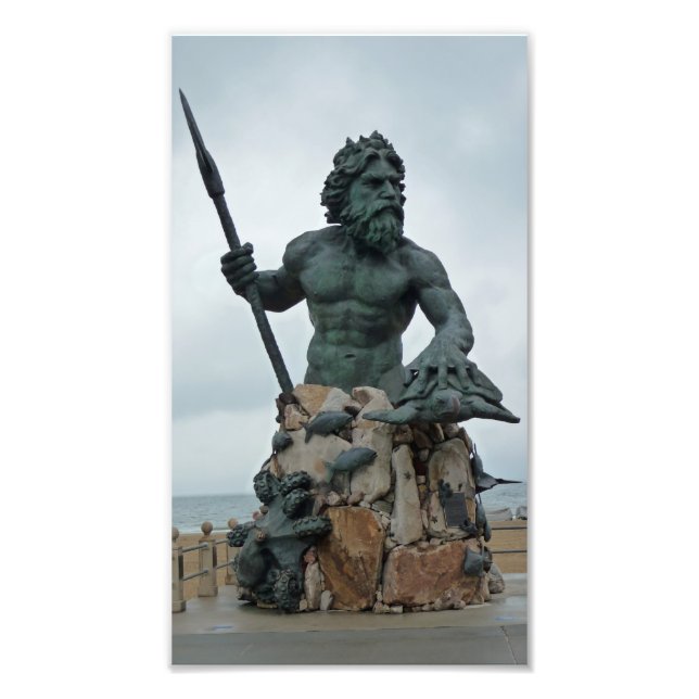 Neptune Statue Virginia Beach Photo Print (Front)