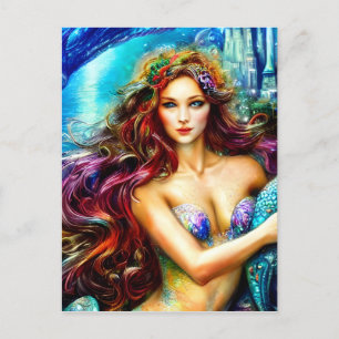 Neptune's Daughter Fantasy Mermaid Art Postcard