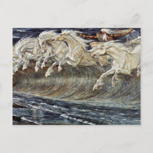 Neptune'S Horses By Crane Walter Postcard