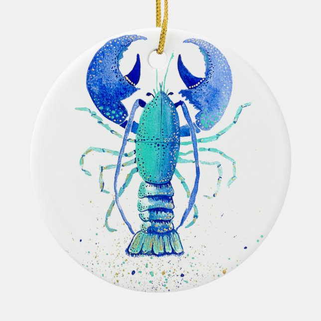Neptune's Lobster Ceramic Ornament (Front)
