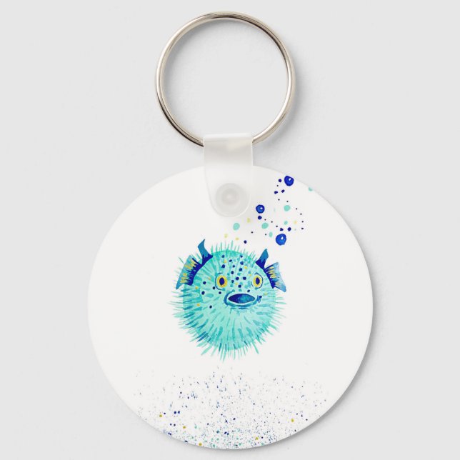 Neptune's Pufferfish Keychain (Front)