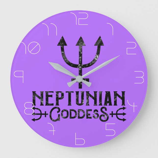 Neptunian Goddess Esoteric Astrology Neptune Large Clock (Front)
