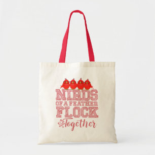 Nerd Birds Funny Nirds of a Feather Flock Together Tote Bag