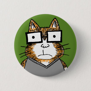 Nerd Cat 2 Inch Round Button