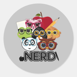 Nerd Classic Round Sticker