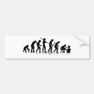 Nerd Evolution Bumper Sticker