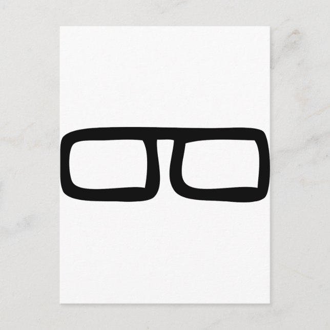 nerd eyeglasses postcard (Front)